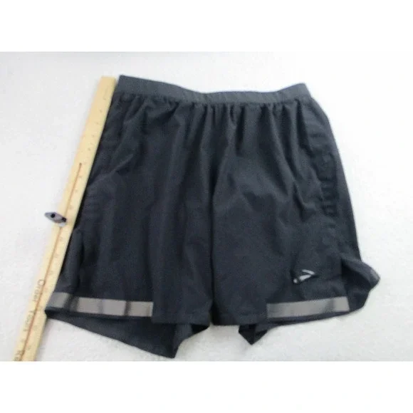 Brooks Running Shorts Mens Small Reflective Trim Back Zip Pocket Lightweight Run